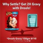 Drools Puppy Wet Dog Food Real Chicken and Chicken Liver Chunks Gravy 0.9 Kg (6 X 150g) Pack of 6