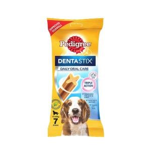 Pedigree Dentastix Oral Care Dog Treat, Adult Medium Breed (10-25 kg), 180 g, Recommended by Vets, Supports Gum Health, Reduces Risk of Gum diseases