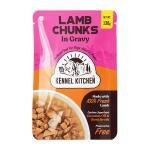 Kennel Kitchen Lamb Chunks in Gravy, 130g (Pack of 24) | Wet Dog Food for Adult & Puppy | Dog Food Gravy with Regionally Sourced Fresh Lamb | Free from Artificial Colours & Preservatives