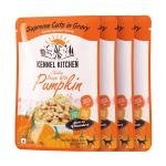 Kennel Kitchen Supreme Cuts in Gravy, Chicken Recipe with Pumpkin, 100g/130g (Pack of 4) | Wet Dog Food Gravy for Adult & Puppy | Limited Ingredient Chunks High in Fibre & Good for Hydration