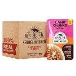 Kennel Kitchen Lamb Chunks in Gravy, 130g (Pack of 24) | Wet Dog Food for Adult & Puppy | Dog Food Gravy with Regionally Sourced Fresh Lamb | Free from Artificial Colours & Preservatives
