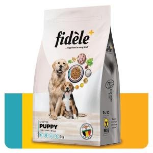 Fidele+ Dry Dog Food A Complete Balanced Diet 3 Kg Bag Suitable for All Weaning Puppies & Nurturing Mothers No Artificial Flavours Colours or Preservatives