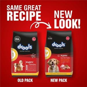 Drools Puppy Dry Dog Food Chicken and Egg, 3kg with Free 1.2kg, Total 4.2 kg Pack
