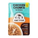 Kennel Kitchen Chicken Chunks in Gravy, 130g (Pack of 24) | Wet Dog Food for Adult & Puppy | Dog Food Gravy with Regionally Sourced Fresh Chicken | Free from Artificial Colours & Preservatives